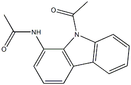 N-(9-acetyl-9H-carbazol-8-yl)acetamide结构式