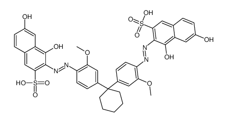 3,3'-[cyclohexylidenebis[(2-methoxy-4,1-phenylene)azo]]bis(4,6-dihydroxynaphthalene-2-sulphonic) acid Structure