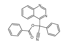 cyano(phenyl)(quinazolin-4-yl)methyl benzoate结构式