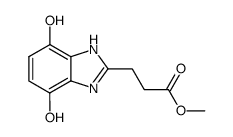 3-(4,7-dihydroxy-1H-benzimidazol-2-yl)-propionic acid methyl ester结构式