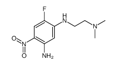 N3-(2-dimethylaminoethyl)-4-fluoro-6-nitro-benzene-1,3-diamine结构式