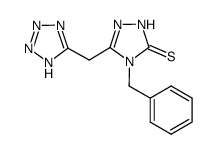 4-benzyl-3-[(tetrazol-5-yl)methyl]-1,2,4-triazoline-5-thione结构式