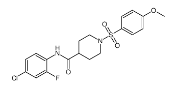 1-(4-methoxybenzenesulfonyl)piperidine-4-carboxylic acid (4-chloro-2-fluorophenyl)amide Structure