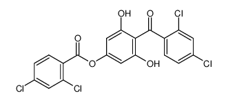 2,4-Dichloro-benzoic acid 4-(2,4-dichloro-benzoyl)-3,5-dihydroxy-phenyl ester Structure