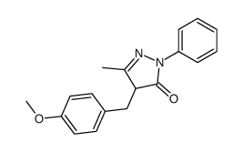 4-(4-methoxybenzyl)-3-methyl-1-phenyl-4,5-dihydro-1H-pyrazol-5-one Structure