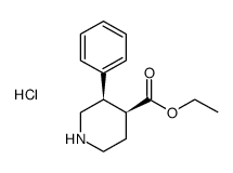 cis-ethyl 3-phenylpiperidine-4-carboxylate hydrochloride Structure