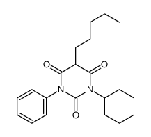 1-Cyclohexyl-5-pentyl-3-phenylbarbituric acid结构式