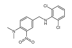 2,6-dichloro-N-[[4-(dimethylamino)-3-nitrophenyl]methyl]aniline结构式