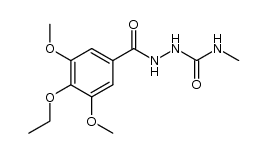 2-(4-ethoxy-3,5-dimethoxybenzoyl)-N-methylhydrazinecarboxamide结构式