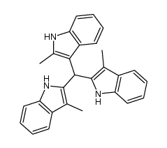 bis(3-methylindol-2-yl)(2-methylindol-3-yl)methan结构式