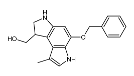 5-(benzyloxy)-1,2,3,6-tetrahydro-8-methylbenzo[1,2-b:4,3-b']dipyrrole-1-methanol Structure