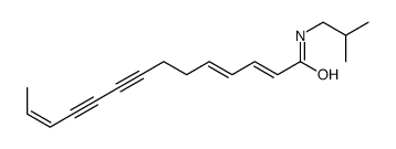 N-(2-methylpropyl)tetradeca-2,4,12-trien-8,10-diynamide结构式