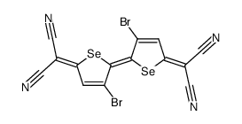 3,3'-dibromo-5,5'-bis(dicyanomethylene)-Δ2,2'-bi(3-selenolene)结构式