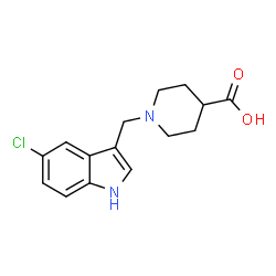 1-[(5-氯-1H-吲哚-3-基)甲基]哌啶-4-羧酸图片