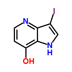 7-HYDROXY-3-IODO-4-AZAINDOLE结构式