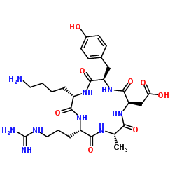 Cyclo(-Arg-Ala-Asp-D-Tyr-Lys) trifluoroacetate salt Structure