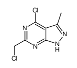 4-CHLORO-6-(CHLOROMETHYL)-3-METHYL-1H-PYRAZOLO[3,4-D]PYRIMIDINE Structure