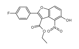 ethyl 2-(4-fluorophenyl)-5-hydroxy-4-nitrobenzofuran-3-carboxylate Structure