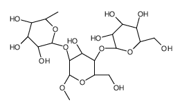 methyl 4-O-beta-glucopyranosyl-2-O-alpha-rhamnopyranosyl-beta-galactopyranoside structure