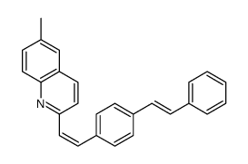 6-methyl-2-[2-[4-(2-phenylethenyl)phenyl]ethenyl]quinoline结构式