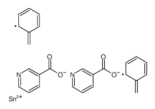 [dibenzyl(pyridine-3-carbonyloxy)stannyl] pyridine-3-carboxylate Structure