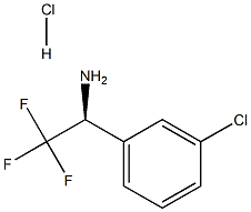 (S)-1-(3-Chlorophenyl)-2,2,2-trifluoroethanamine hydrochloride structure