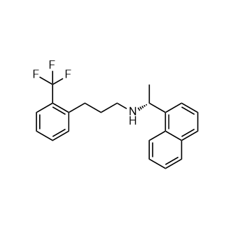 (R)-N-(1-(naphthalen-1-yl)ethyl)-3-(2-(trifluoromethyl)phenyl)propan-1-amine structure