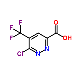 6-Chloro-5-(trifluoromethyl)-3-pyridazinecarboxylic acid Structure