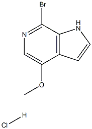 7-bromo-4-methoxy-1H-pyrrolo[2,3-c]pyridinehydrochloride结构式