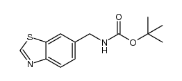 (苯并[d]噻唑-6-基甲基)氨基甲酸叔丁酯结构式