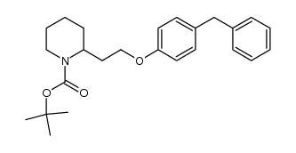 (+/-)-2-[(4-benzylphenoxy)ethyl]-piperidine-1-carboxylic acid tert-butyl ester结构式