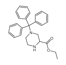 3-ethoxycarbonyl-1-triphenylmethylpiperazine Structure