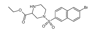 ethyl 1-(6-bromonaphth-2-ylsulphonyl)piperazine-3-carboxylate Structure