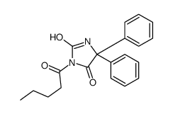 3-pentanoyl-5,5-diphenylhydantoin Structure