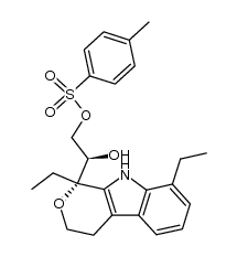 (1S,1'R)-1,8-diethyl-1-(1'-hydroxy-2'tosyloxy)ethyl-1,3,4,9-tetrahydropyrano[3,4-b]indole Structure