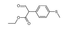 BENZENEACETIC ACID, .ALPHA.-FORMYL-4-(METHYLTHIO)-, ETHYL ESTER Structure