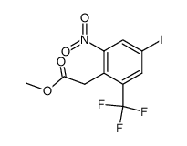 methyl (4-iodo-6-nitro-2-trifluoromethylphenyl)acetate结构式