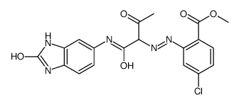 methyl 4-chloro-2-[[1-[[(2,3-dihydro-2-oxo-1H-benzimidazol-5-yl)amino]carbonyl]-2-oxopropyl]azo]benzoate结构式