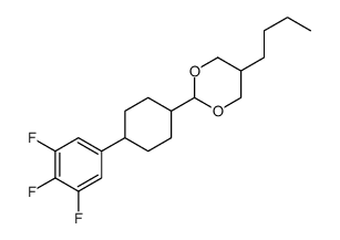 5-butyl-2-[4-(3,4,5-trifluorophenyl)cyclohexyl]-1,3-dioxane Structure