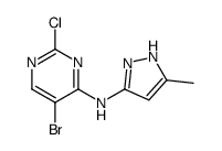 5-bromo-2-chloro-N-(5-methyl-1H-pyrazol-3-yl)pyrimidin-4-amine Structure