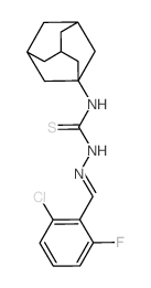 3-(1-adamantyl)-1-[(2-chloro-6-fluoro-phenyl)methylideneamino]thiourea Structure