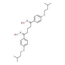 (1Z,5Z)-N,N'-dihydroxy-1,5-bis[4-(3-methylbutoxy)phenyl]pentane-1,5-diimine Structure