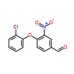 4-(2-CHLOROPHENOXY)-3-NITROBENZENECARBALDEHYDE结构式