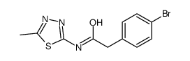 2-(4-bromophenyl)-N-(5-methyl-1,3,4-thiadiazol-2-yl)acetamide Structure