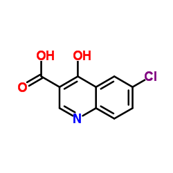 6-氯-4-羟基喹啉-3-羧酸结构式