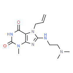 7-allyl-8-((2-(dimethylamino)ethyl)amino)-3-methyl-3,7-dihydro-1H-purine-2,6-dione结构式