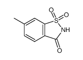 6-甲基-1,1-二氧代-1,2-苯并噻唑-3-酮结构式