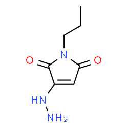 1H-Pyrrole-2,5-dione,3-hydrazino-1-propyl-(9CI) Structure