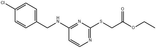 [[4-[[(4-Chlorophenyl)methyl]amino]-2-pyrimidinyl]thio]acetic acid ethyl ester结构式