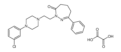 2-[2-[4-(3-chlorophenyl)piperazin-1-yl]ethyl]-7-phenyl-5,6-dihydro-4H-diazepin-3-one,oxalic acid Structure